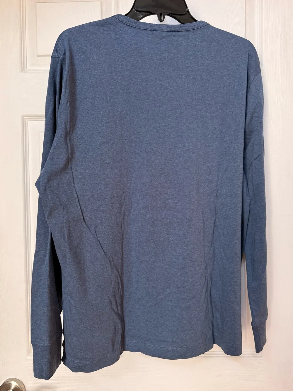 Banana Republic Men's Long Sleeve Henley - Slate Blue